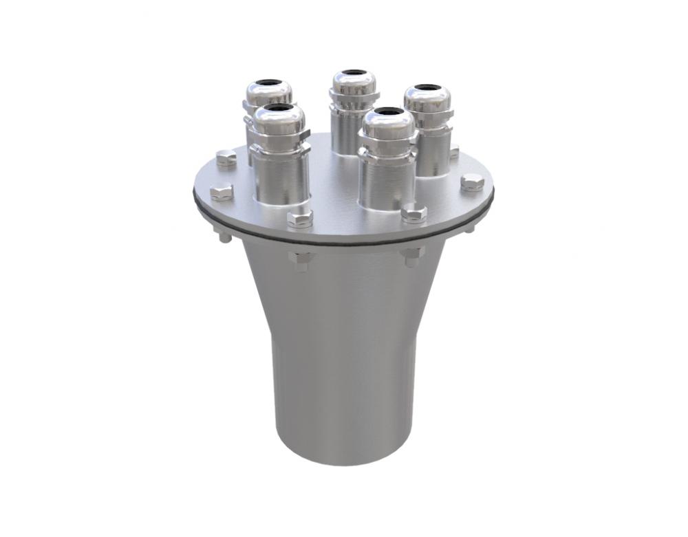 Подводный кабельный ввод 5х(11-6мм), 2 1/2”ВР, нерж.сталь