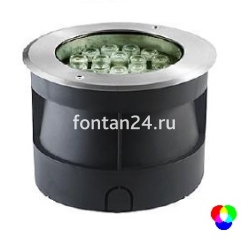 Встраиваемый LED-прожектор 18-диодный 12/24VDC IP67, Д=210 мм RGB