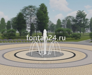 Уличный фонтан "Дуэт малый" ø=2 м