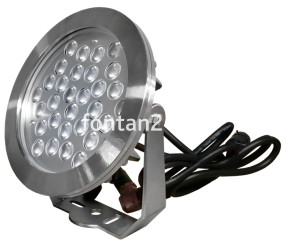 Подводный сверхмощный, светодиодный прожектор DMX (RGB-in-ONE), 30-диодный, 24VDC, угол свечения 25, LED30D.25-45W24V.DC-DMX-RGB-B